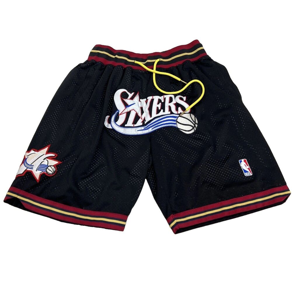 PHILADELPHIA 76ERS SIXERS Basketball Mens M Game Shorts Just Don 1999-2000 Read